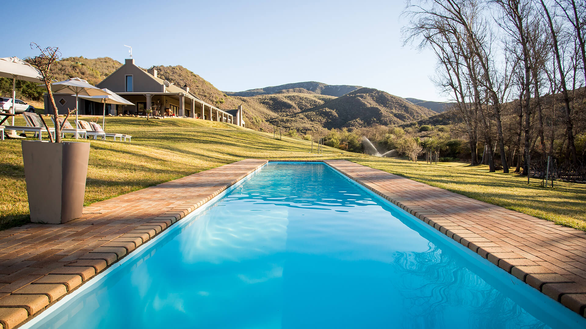 Swimming Pool at Wildehondekloof in Oudtshoorn