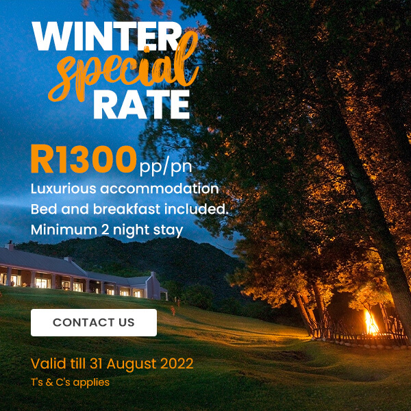WHKloof Self-Catering Units 2022 Winter Special
